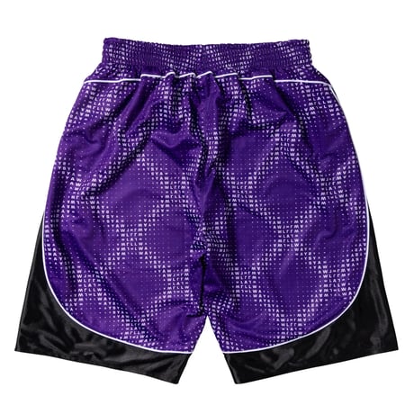 ALWAYS REVERSIBLE CROSS PLAID SHORTS PURPLE / BLACK