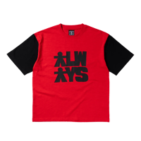 ALWAYS HUMAN TEE RED / BLACK