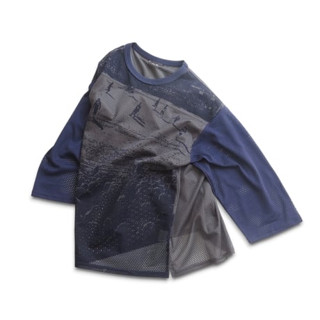 PAJA STUDIO FOOTBALL MESH TOP NAVY