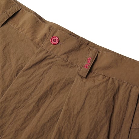 ATTEST NYLON SLACKS SHORTS BROWN