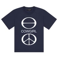 COWGIRL PEACE TEE NAVY