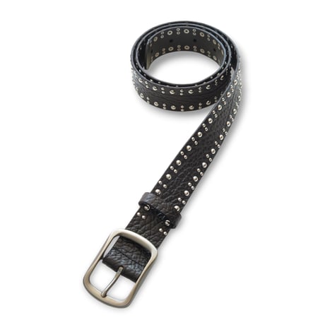 SEAPUNCH LEATHER BELT BLACK