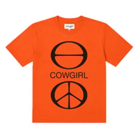COWGIRL PEACE TEE ORANGE