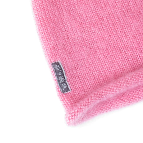 POSA MOHAIR AND SILK BEANIE PINK