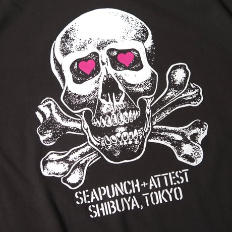 ATTEST X SEAPUNCH SKULL TEE CHARCOAL