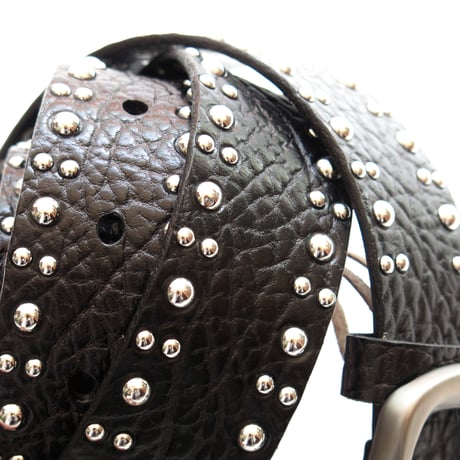 SEAPUNCH LEATHER BELT BLACK
