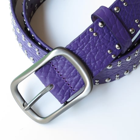 SEAPUNCH LEATHER BELT PURPLE