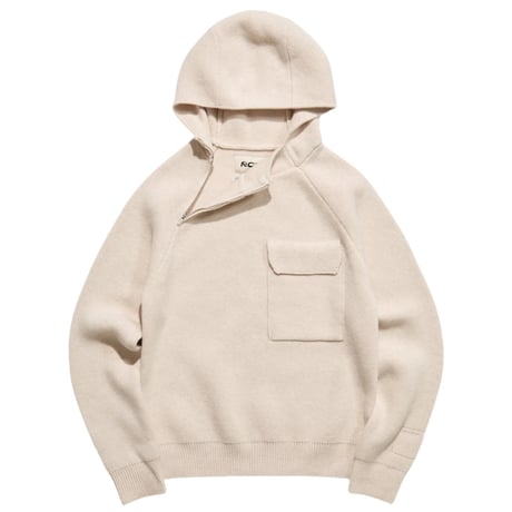 RC OUTDOOR SUPPLY HOODED QUATER ZIP SWEATER OAT