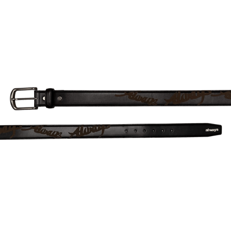 ALWAYS LAZERPRINT COWHIDE BELT BLACK / GREEN