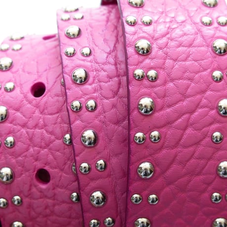 SEAPUNCH LEATHER BELT PINK