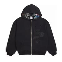 AMES DEPT A.D.L.S ZIP HOODIE BLACK