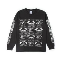 AMES DEPT A FACTOR L/S TEE WASHED BLACK