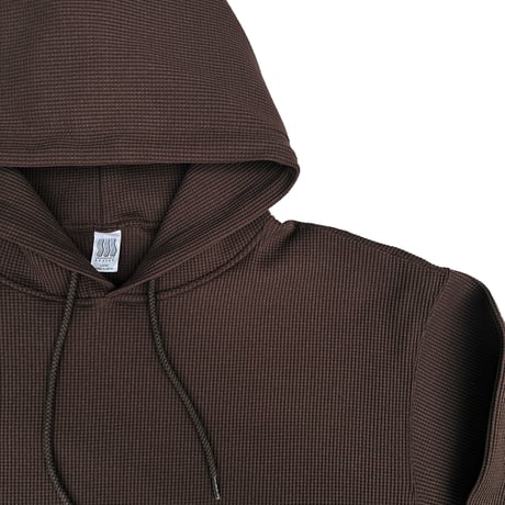 COMFORTABLE REASON POLY WAFFLE PARKA BROWN