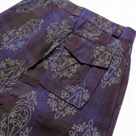 PARIA FARZANEH FLOCKPLEAT SHORTS NAVY / GREEN