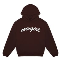 COWGIRL SCRIPT HOODIE BROWN