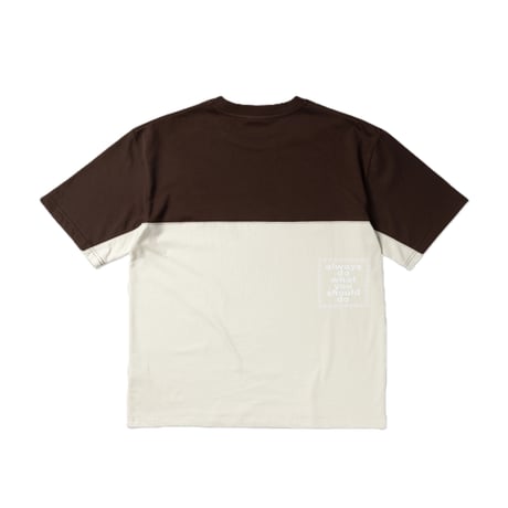 ALWAYS WAZA PANELLED TEE CREAM / BROWN