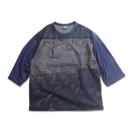PAJA STUDIO FOOTBALL MESH TOP NAVY