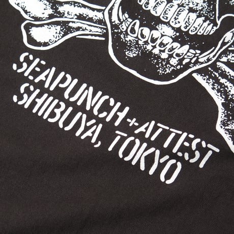 ATTEST X SEAPUNCH SKULL TEE CHARCOAL