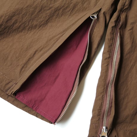 ATTEST NYLON SLACKS SHORTS BROWN