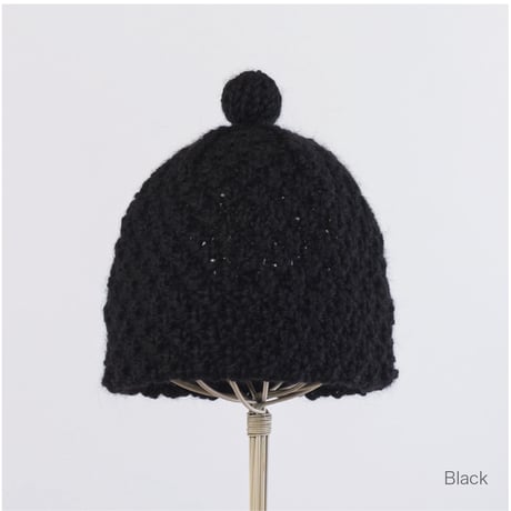 TSUYUMI Hand knitted double-knit pique beanie 〈手編み ダブルかのこ編みビーニー〉