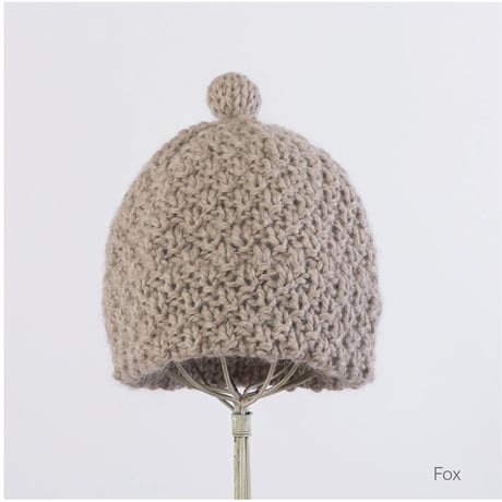TSUYUMI Hand knitted double-knit pique beanie 〈手編み ダブルかのこ編みビーニー〉