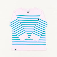 JINA CLASSICA G.F.G.S 別注ボーダーTシャツ Naval/regular weight (コスモス×ターコイズ)