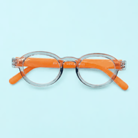 Have a Look リーディンググラス(ブルーライトカット付き) CIRCLE TWIST grey-orange  (＋1.0/＋1.5)