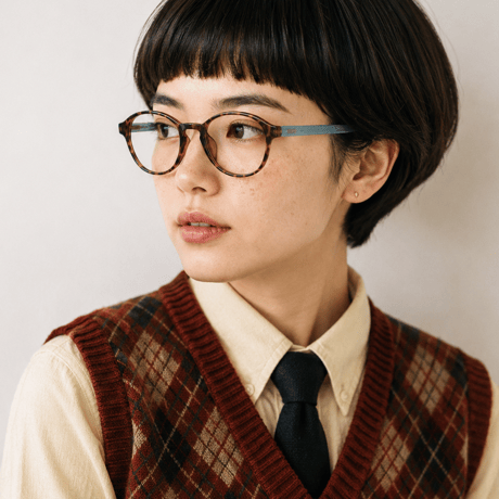 Have a Look リーディンググラス(ブルーライトカット付き) CIRCLE tortoise/blue  (＋1.0/＋1.5)
