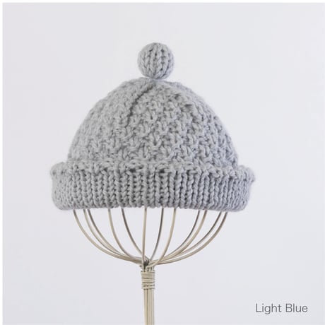 TSUYUMI Hand knitted double-knit pique beanie 〈手編み ダブルかのこ編みビーニー〉