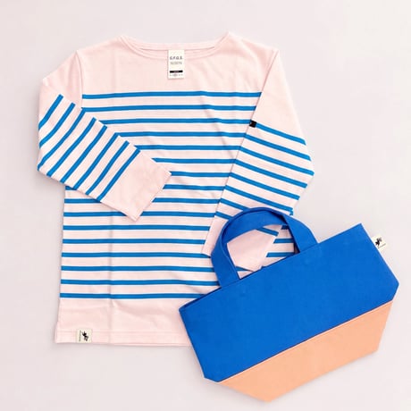 JINA CLASSICA G.F.G.S 別注ボーダーTシャツ Naval/regular weight (コスモス×ターコイズ)
