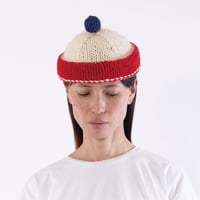 TSUYUMI Hand-knitted pom-pom beanie 〈手編み ポンポン・ビーニー〉