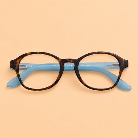 Have a Look リーディンググラス(ブルーライトカット付き) CIRCLE tortoise/blue  (＋1.0/＋1.5)