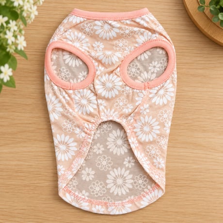花柄刺繍風トップス  ピンク