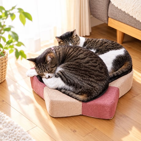 ガリボロスター　にゃんこ爪とぎクッション　ピンク