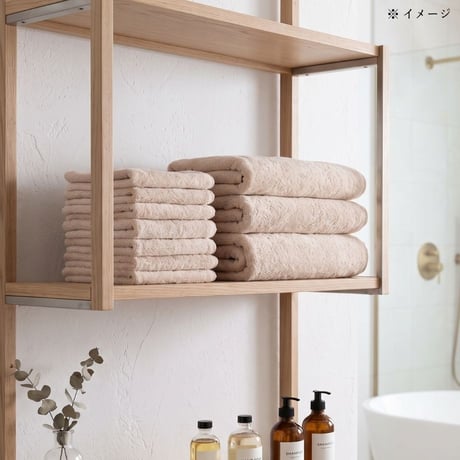 【高級感×耐久性】業務用ふわふわタオル　同色48枚セット（バスタオル1200匁・フェイスタオル360匁 各24枚）ホテル 民泊 サウナ エステ 温浴施設スレン染
