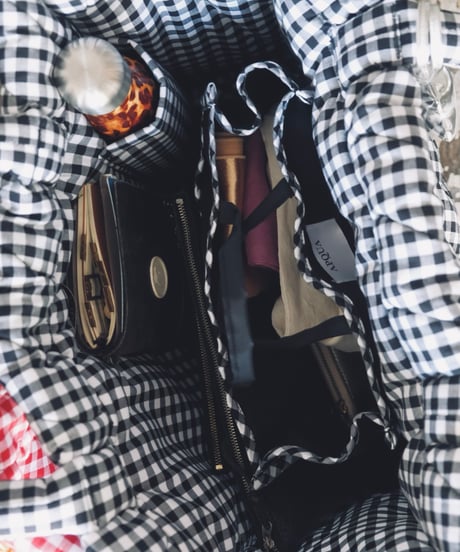 Gingham check　big bag