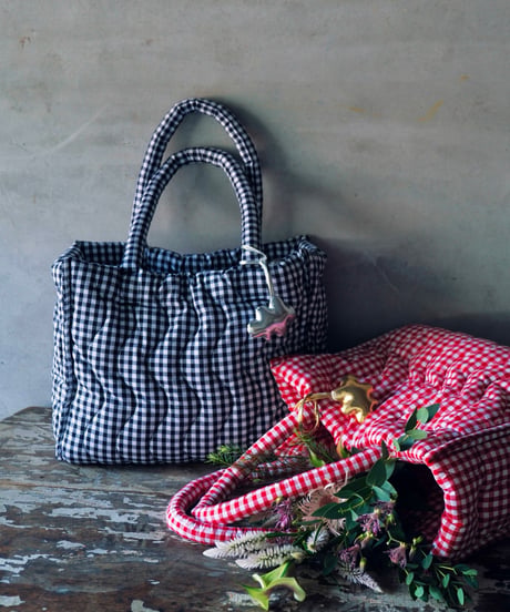 Gingham check　big bag