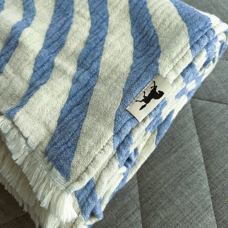 Almedahls アルメダースルス　コットンブランケット Havet (海)