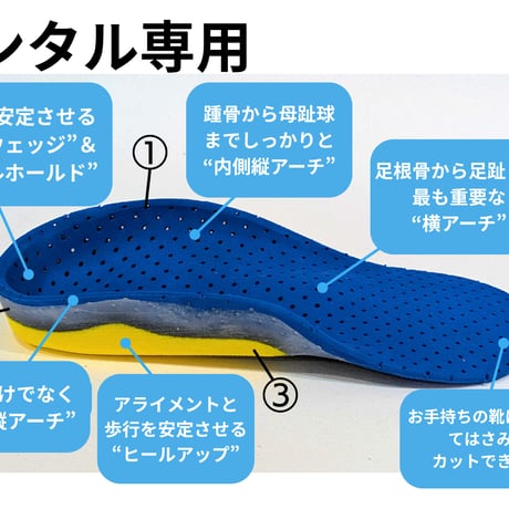 【2週間レンタル】ダウン症どこでもインソール『すてっぷ』