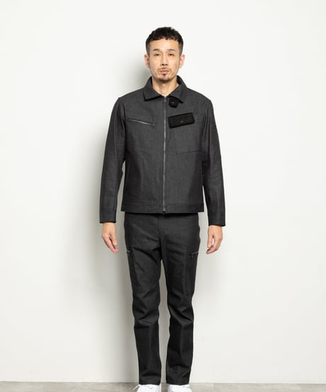 ベーシックカラーデニムブルゾンBLACK