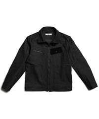 ベーシックカラーデニムブルゾンBLACK