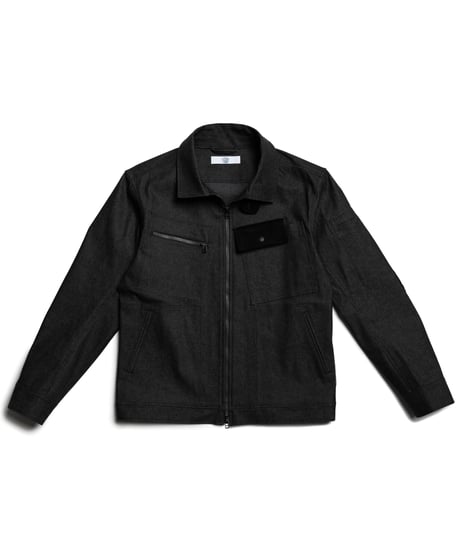 ベーシックカラーデニムブルゾンBLACK