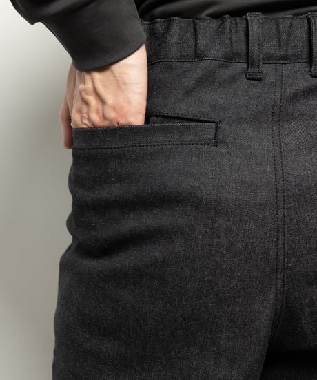ストレートデニムパンツBLACK