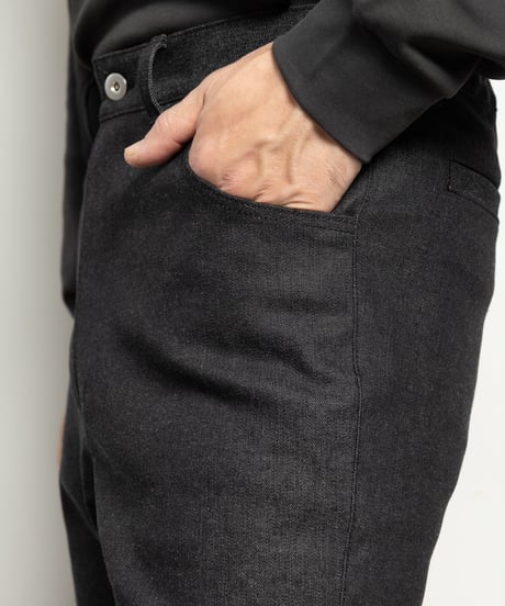 ストレートデニムパンツBLACK
