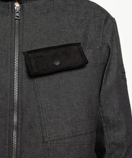 ベーシックカラーデニムブルゾンBLACK