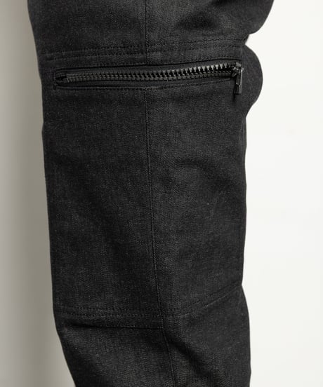カーゴデニムパンツBLACK