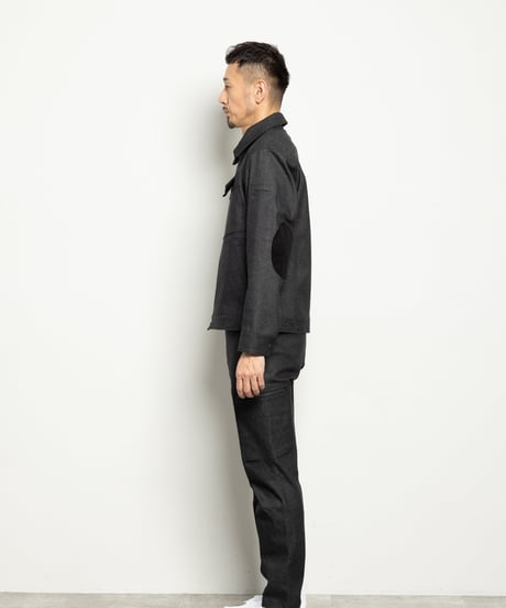 ベーシックカラーデニムブルゾンBLACK