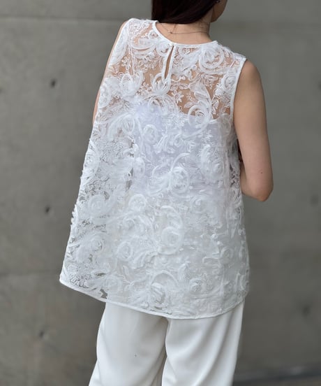 3Dレーストップス（WHITE）
