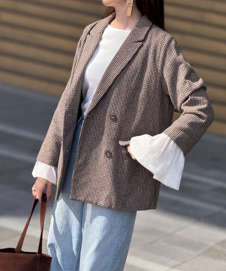 チュールフレアスリーブ プルオーバー（WHITE）