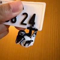 【なまけもの】うちの子もふもふプレート｜3D立体フルデザイン・名入れOK